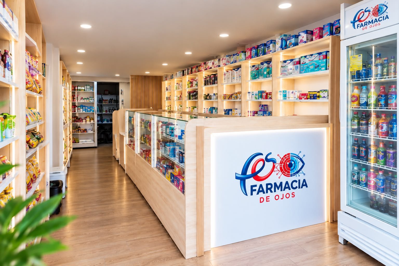 Interior de la farmacia oftálmica FES IPS